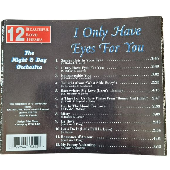 I Only Have Eyes For You CD By The Night & Day Orchestra 12 Love Themes  37486cd - Picture 2 of 2